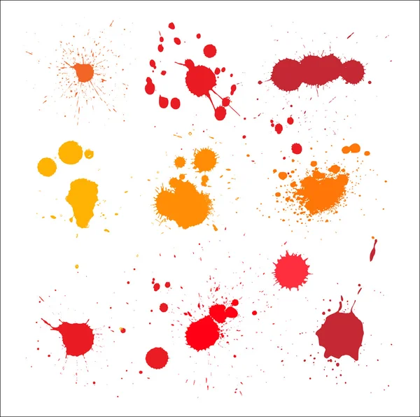 Creative Colored Ink Splashes — Stock Vector