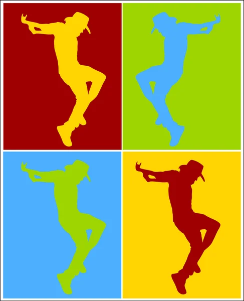 Forma di movimento danza — Vettoriale Stock