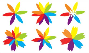 Different Type of Paper Flowers clipart