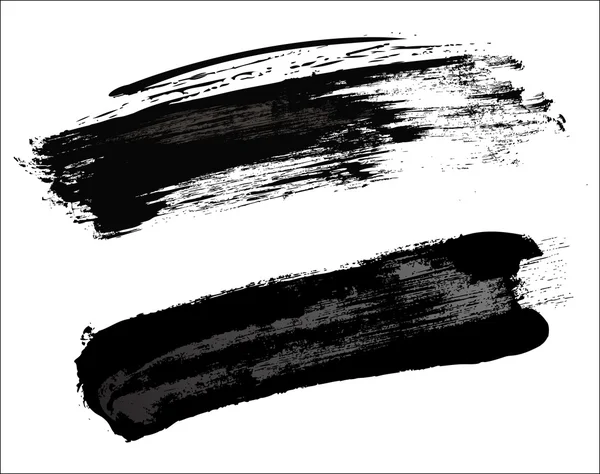 Conjunto de dos trazos negros — Archivo Imágenes Vectoriales