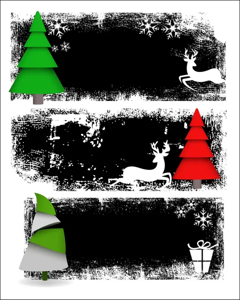 Noel ağacı tasarım afiş — Stok Vektör