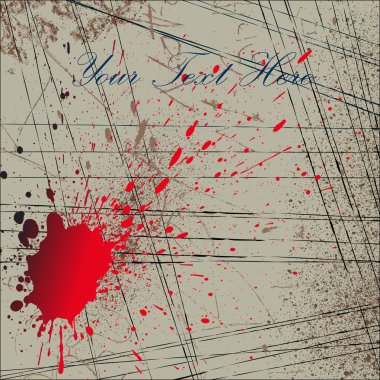 kan splatter çizgili grunge zemin üzerine