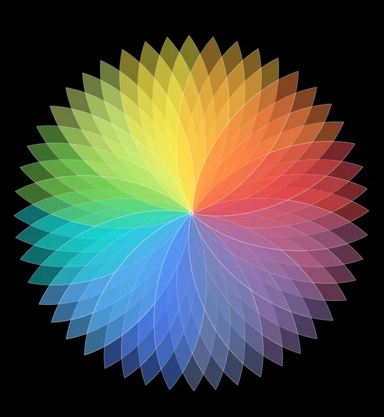 Rainbow květina prvek designu — Stockový vektor