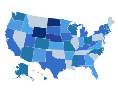 Unique USA Map clipart