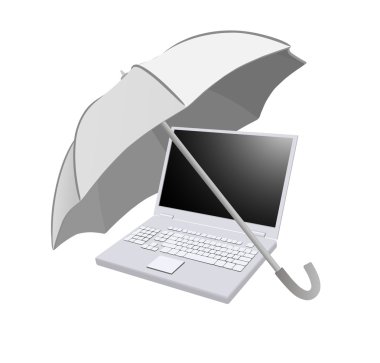 dizüstü bilgisayar koruma şemsiyesi