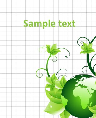 Green Nature Business Card clipart