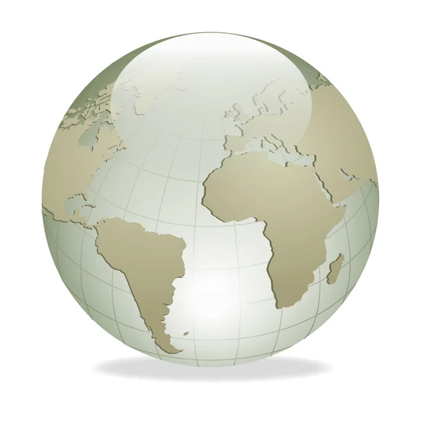 Glasartade globe — Stock vektor