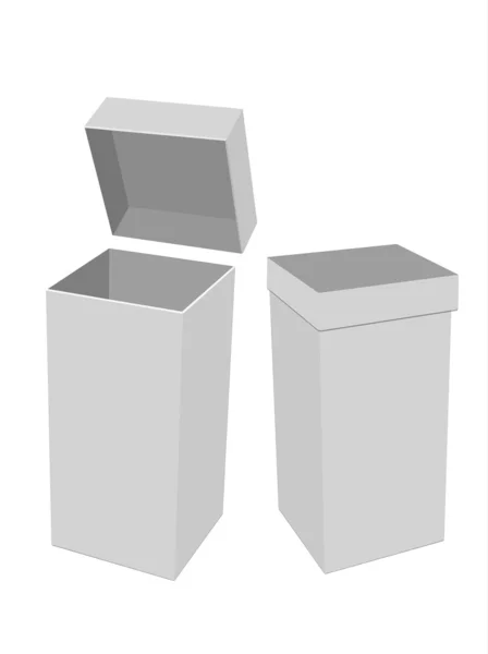 Leere weiße Papierboxen — Stockvektor