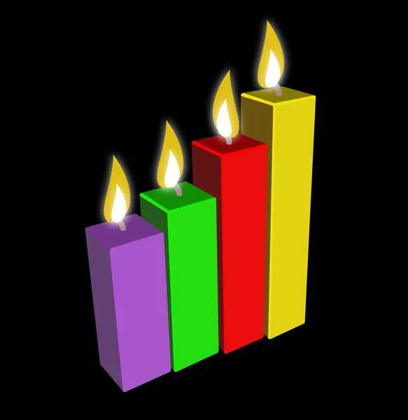Kleurrijke kaarsen — Stockvector