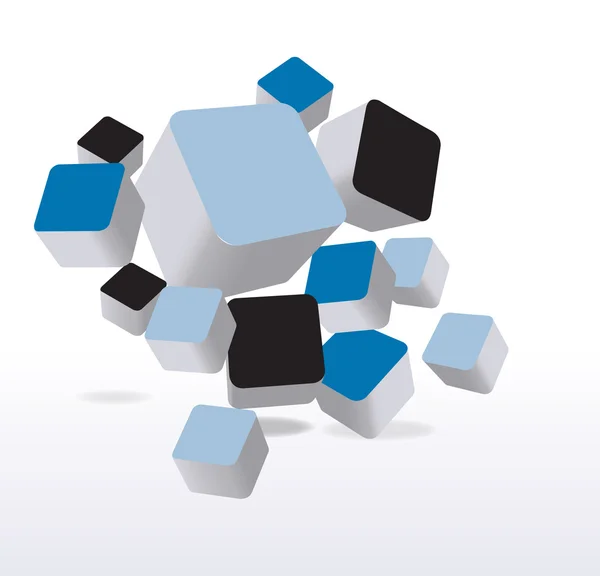 Diseño abstracto 3D Cubos — Vector de stock