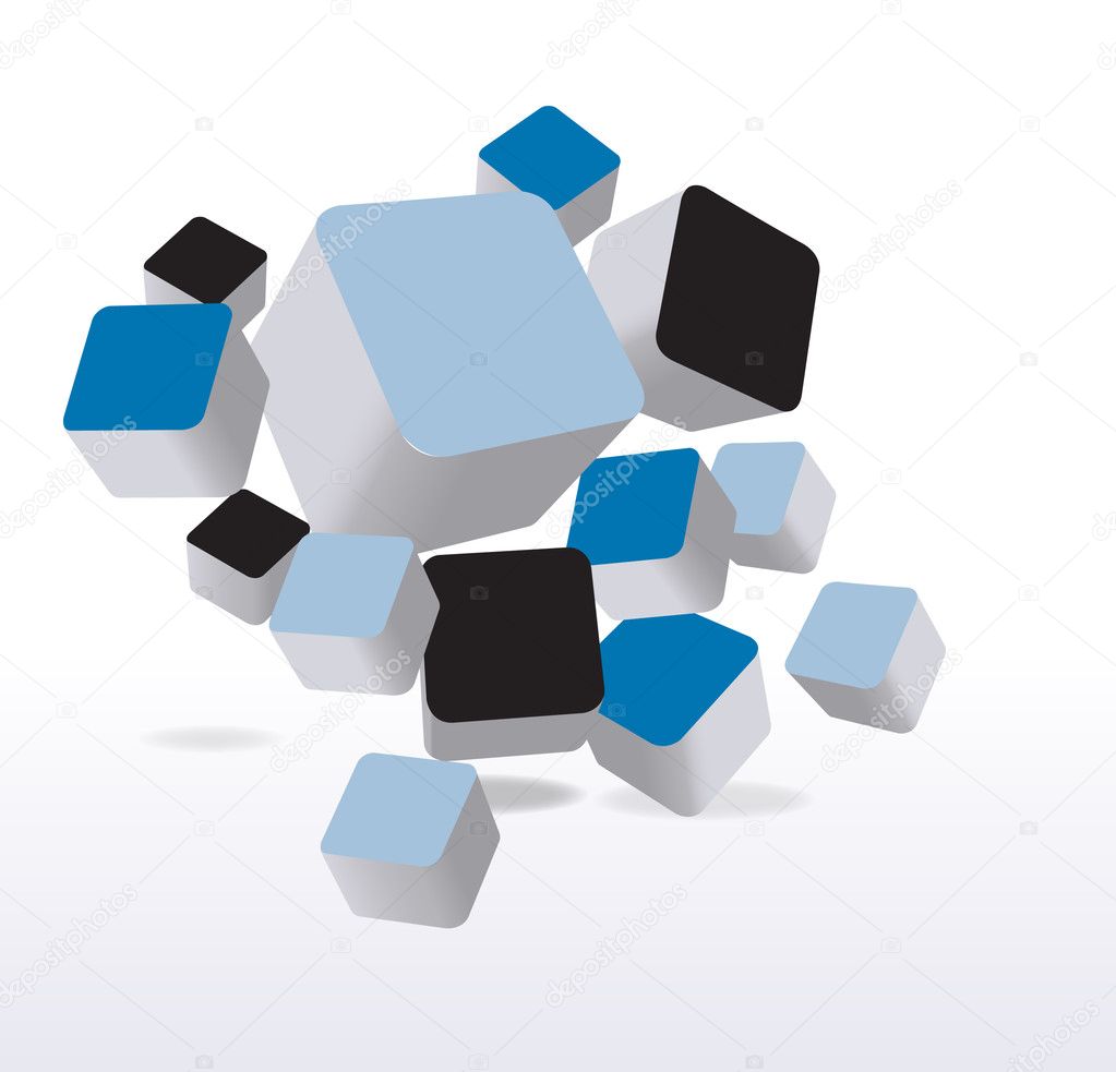Abstract Design 3D Cubes