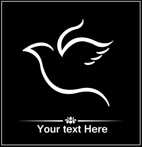 Oiseau volant mignon — Image vectorielle