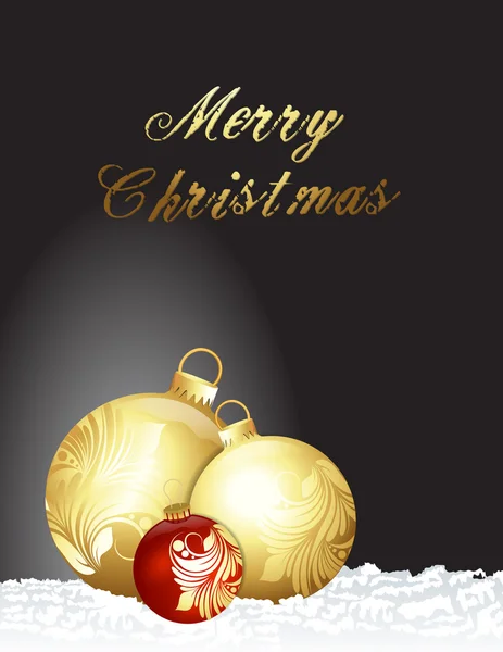 Boules de Noël Golden Flourish — Image vectorielle