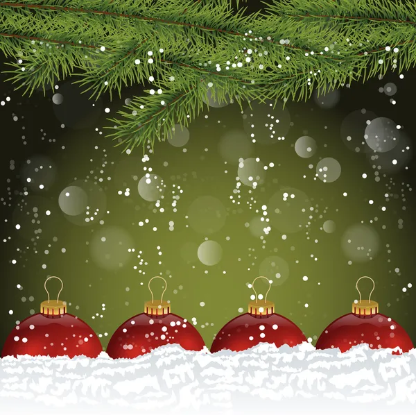 Абстрактный рождественский фон со снегопадом — стоковый вектор