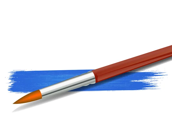 Artistic Paintbrush and Stroke — Stok Vektör