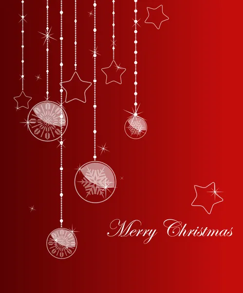 装飾的な要素とビンテージのクリスマス カード — ストックベクタ