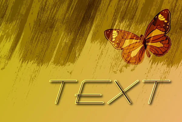Grunge texture fond avec papillon — Image vectorielle