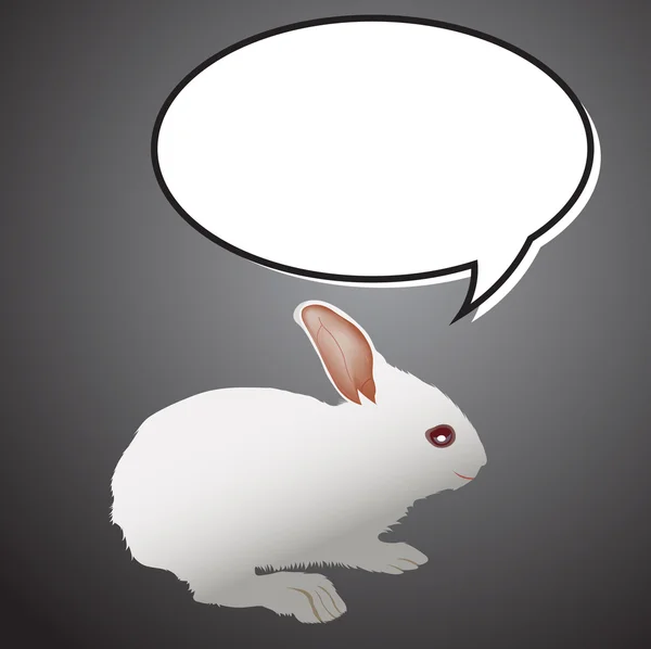 Векторно мыслящий кролик — стоковый вектор