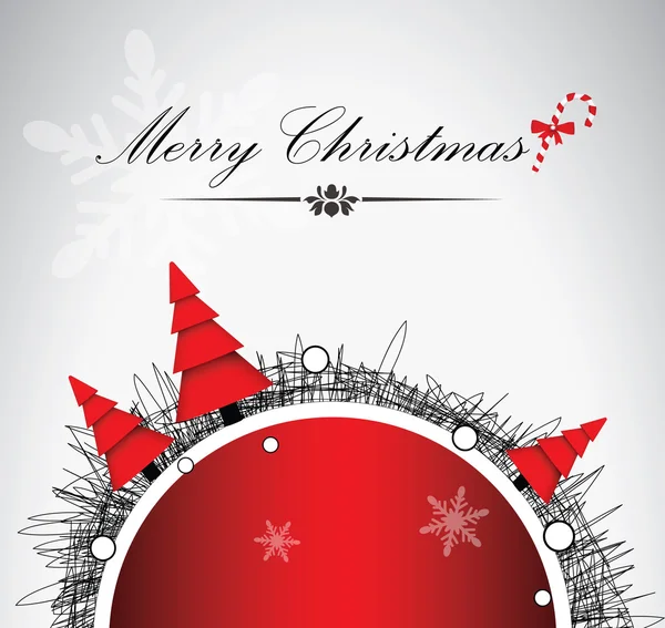 Bannière abstraite d'arbre de Noël Scribble — Image vectorielle