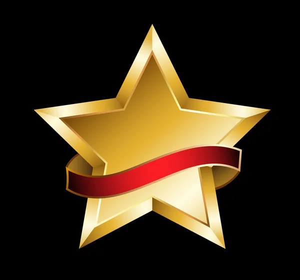 Bannière vectorielle Golden Star — Image vectorielle