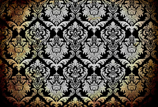 Beautiful Dark Damask Pattern Background — Stock Photo, Image