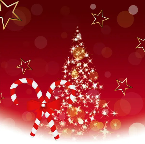 装饰闪光圣诞树 — 图库矢量图片