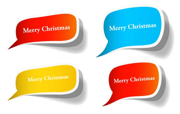 Stock vector Paper Sticker Christmas Banners