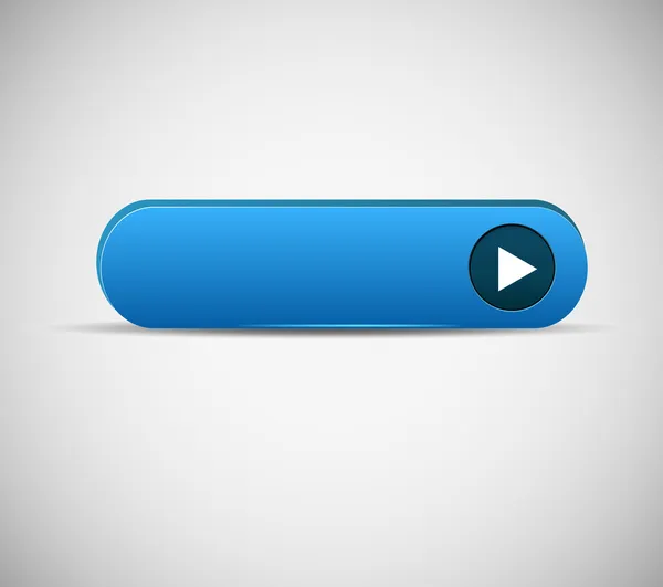 Bouton de jeu bleu abstrait — Image vectorielle