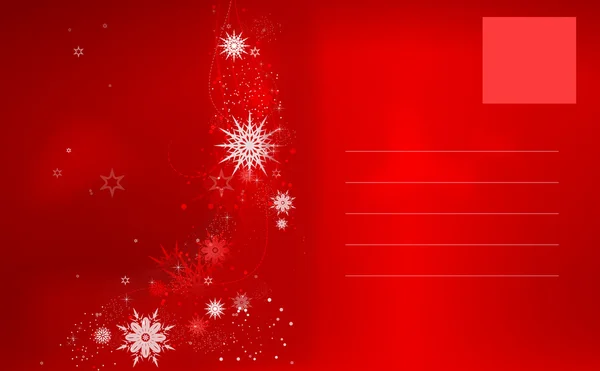 Piros karácsonyi kártya — Stock Vector