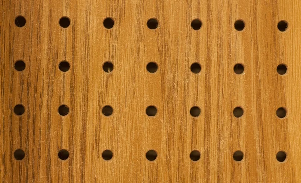 Hole in houten muur — Stockfoto