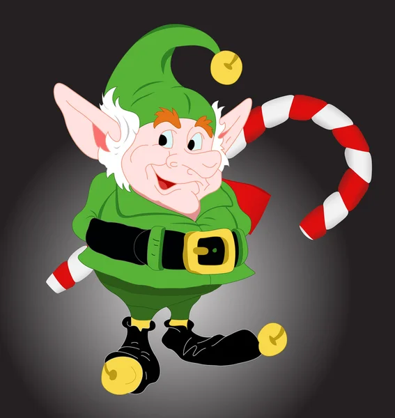 Draguta elf de Crăciun — Vector de stoc