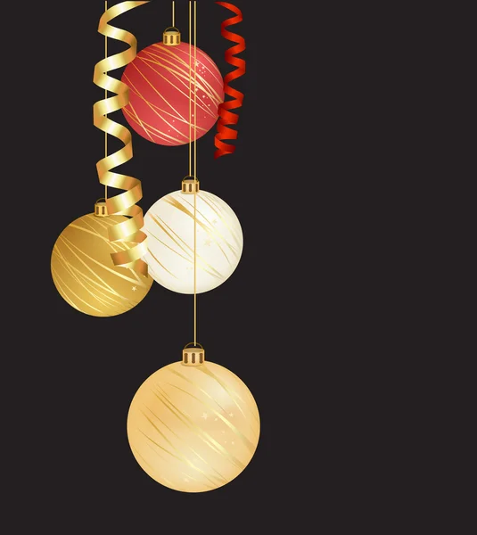 Arrière-plan boule de Noël artistique — Image vectorielle