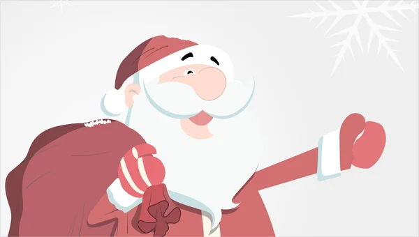 Glücklich klassischer Weihnachtsmann — Stockvektor