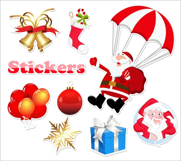 Christmas Stickers — Stock Vector