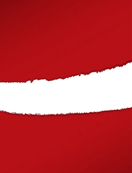 赤引き裂かれた紙 — ストックベクタ