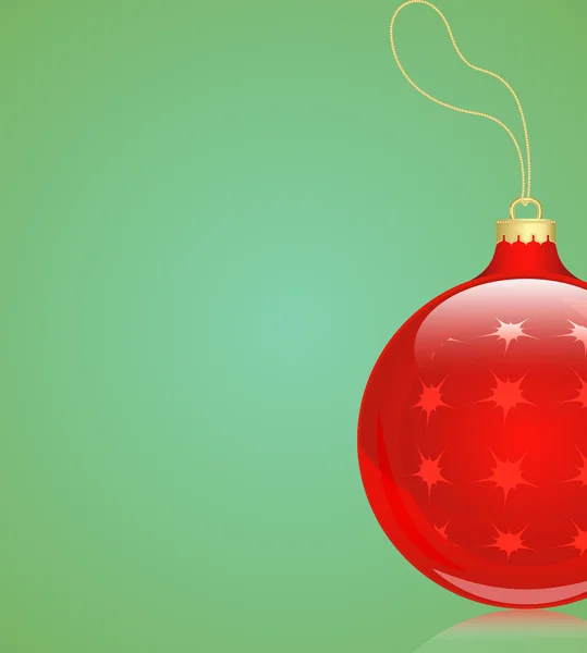 Boże Narodzenie piłki na zielonym tle — Wektor stockowy