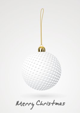 White Vector Christmas Ball clipart