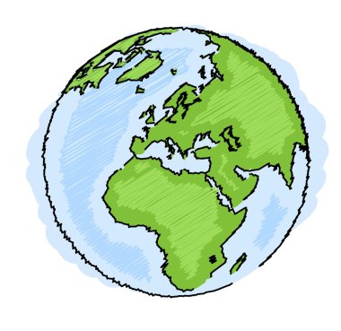 Scribble Green Earth clipart