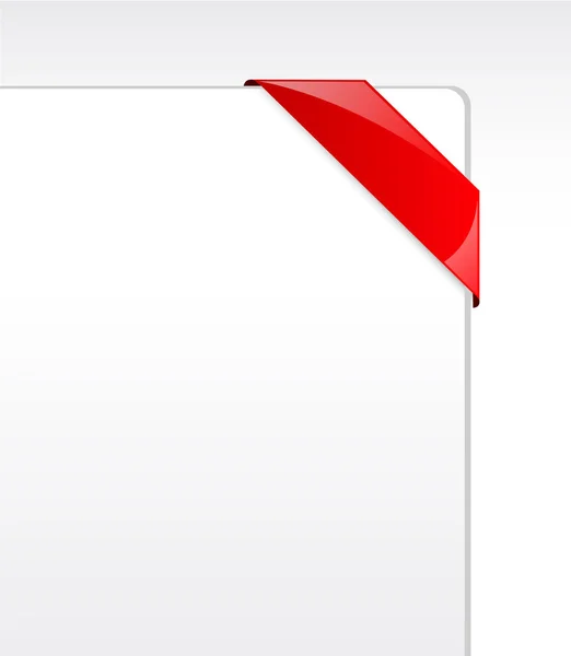 Modèle de coin de ruban rouge — Image vectorielle