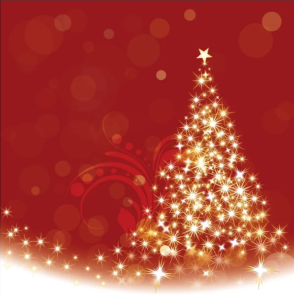 美丽闪亮的圣诞树 — 图库矢量图片