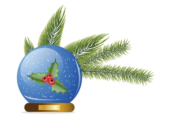 Illustration of Christmas Glass Ball — Stock Vector
