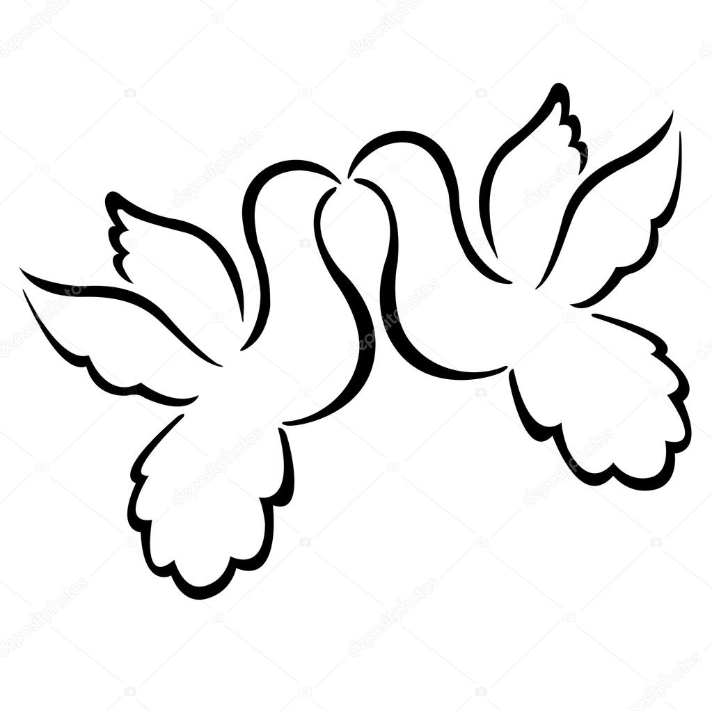 Hand drawn two lovebird parrots outline sketch. Vector bird black ink  drawing isolated on white background. Graphic animal illustration. 21688337  Vector Art at Vecteezy