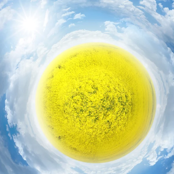 Rapeseed planet — Stock Photo, Image