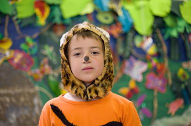 Little tiger (boy on tiger costume of a 