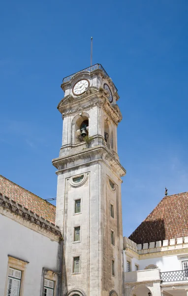 Coimbra, Portogallo, Velha Universidade, torre dell'orologio "A Cabra " — Foto Stock