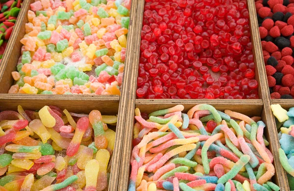 Süßigkeiten auf dem Marktplatz — Stockfoto