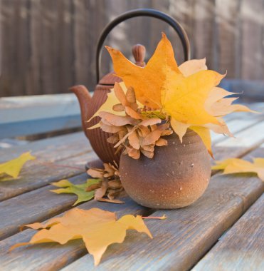 Autumn tea clipart