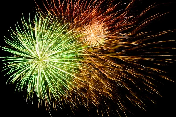 Fireworks on dark sky — Stock Photo, Image