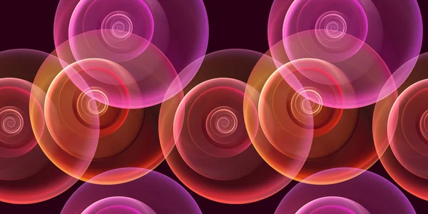 Fondo fractal repetible sin costura en rosa y rojo sobre negro — Foto de Stock