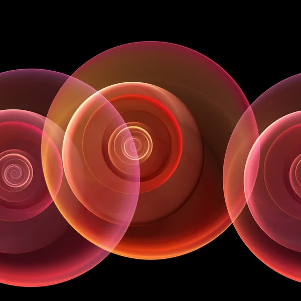 Fondo fractal repetible sin costura en rosa y rojo sobre negro — Foto de Stock